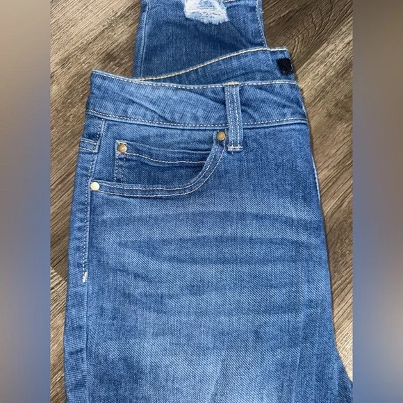 d. jeans Women’s Distressed Classic Blue Denim Skinny Jeans Size 12 - Picture 2 of 8